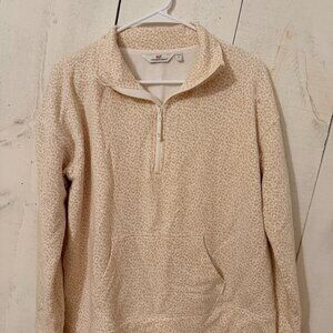 Vineyard Vines Dreamcloth Leopard Printed Half-Zip Pullover M